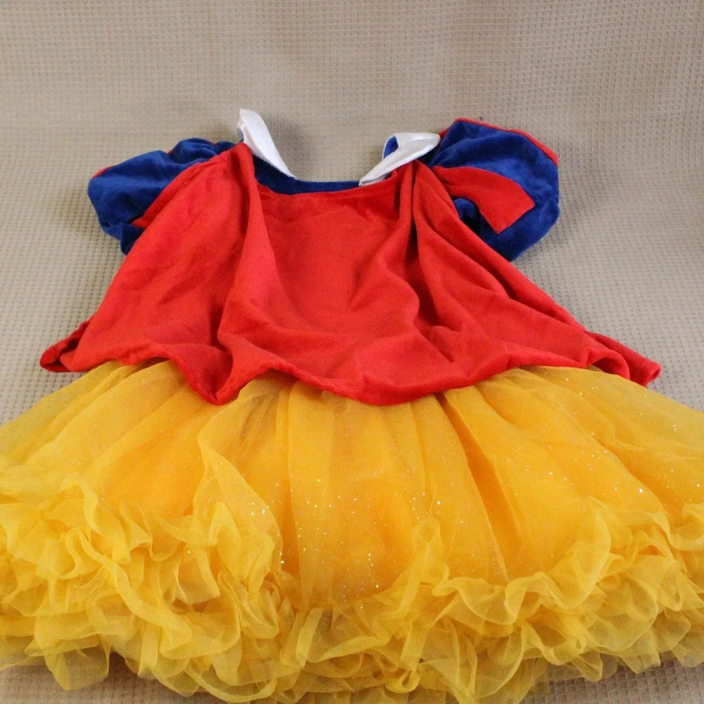 Snow White Costume Dress Girls 5T Blue Yellow Red Princess Fairycore Halloween